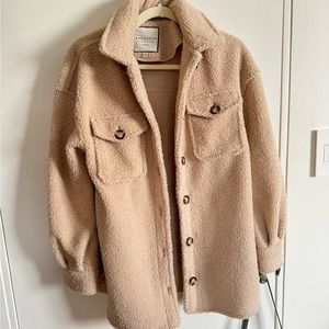 New Bagatelle Collection Sherpa Teddy Shacket Jacket XS